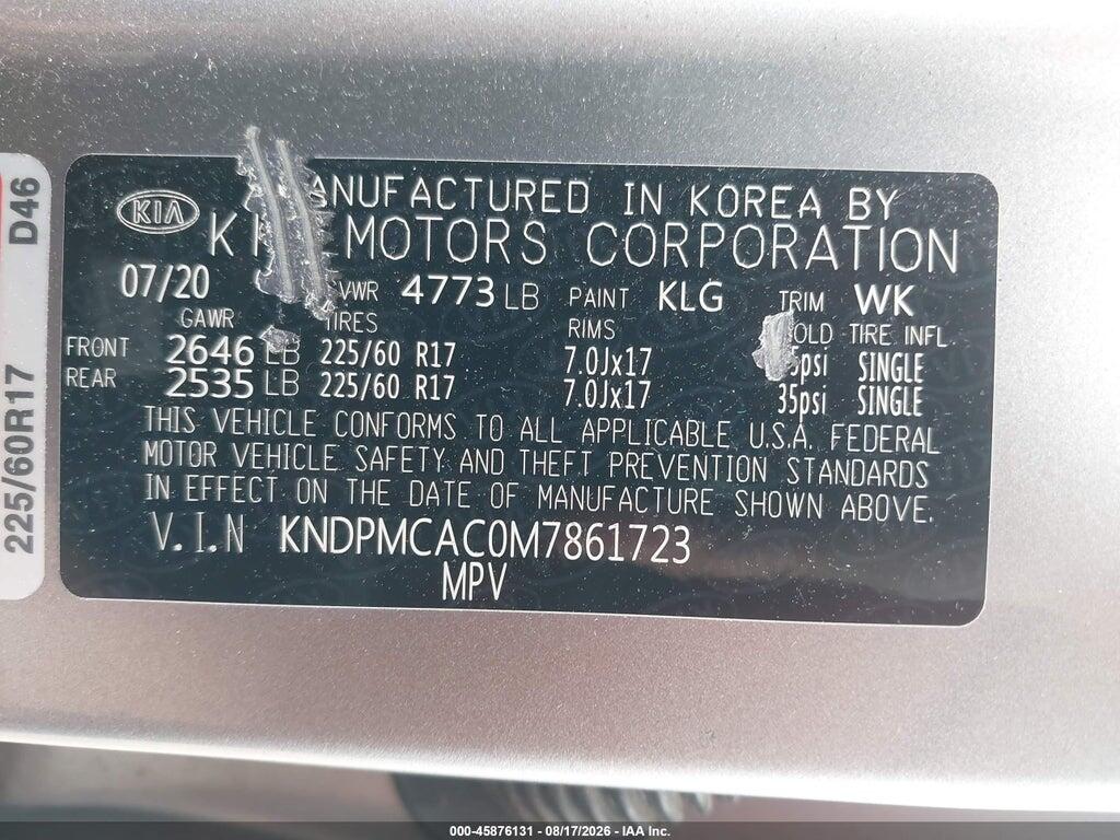 KNDPMCAC0M7861723 2021 KIA SPORTAGE photo no. 9