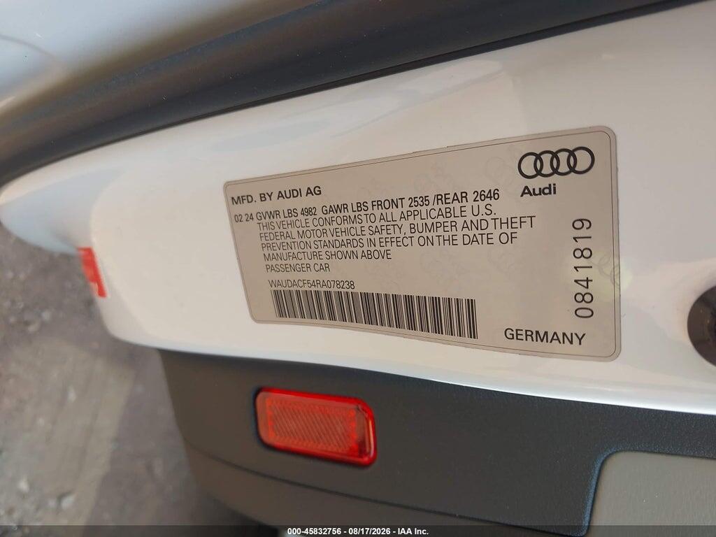 WAUDACF54RA078238 2024 AUDI A5 SPORTBACK photo no. 9