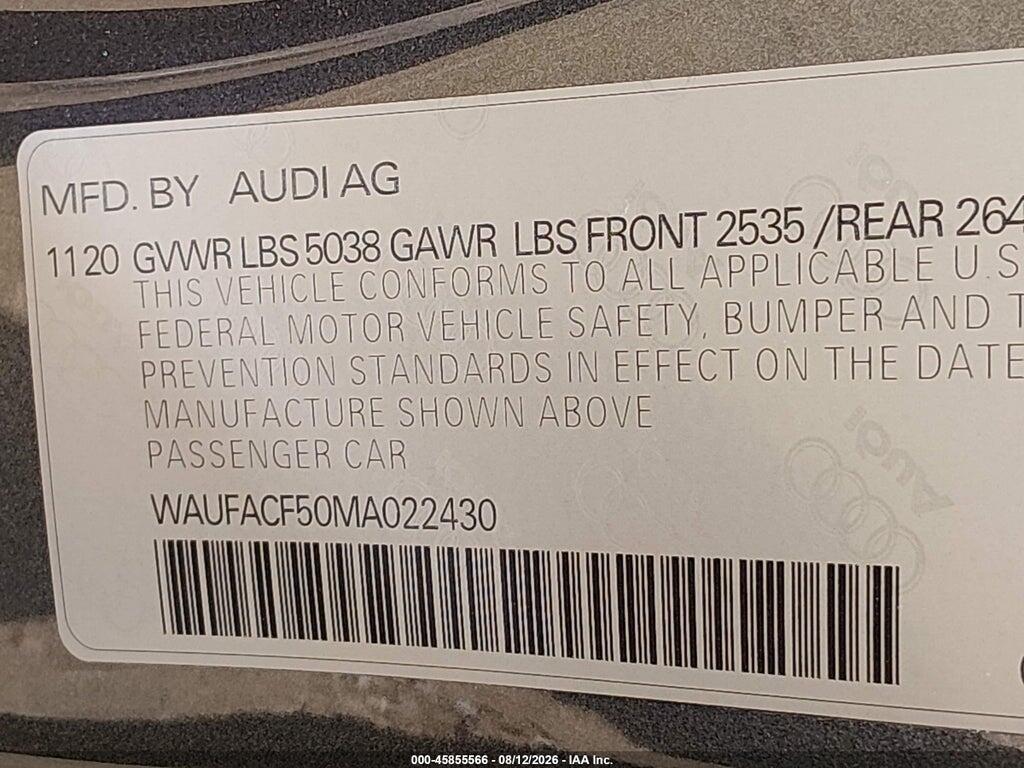WAUFACF50MA022430 2021 AUDI A5 SPORTBACK photo no. 9