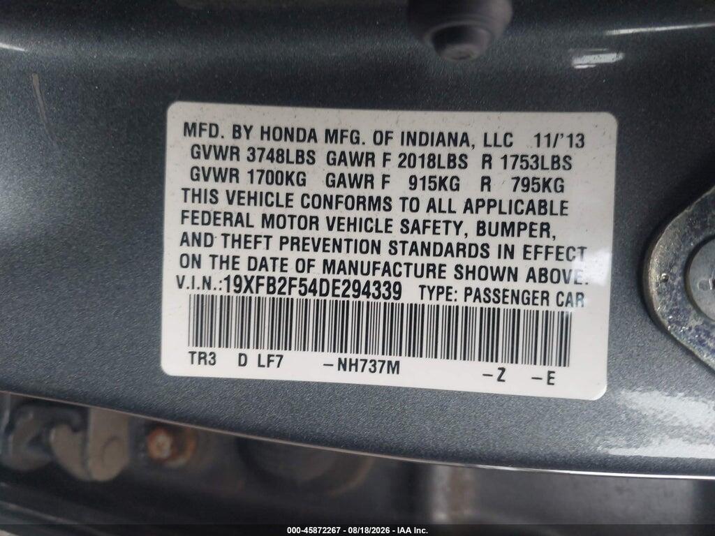 19XFB2F54DE294339 2013 HONDA CIVIC photo no. 9
