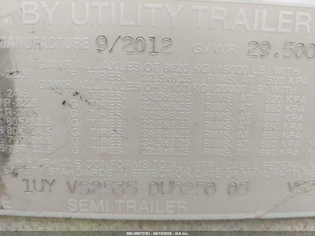 1UYVS2535DU525005 2013 UTILITY TRAILER MFG UNKNOWN photo no. 9