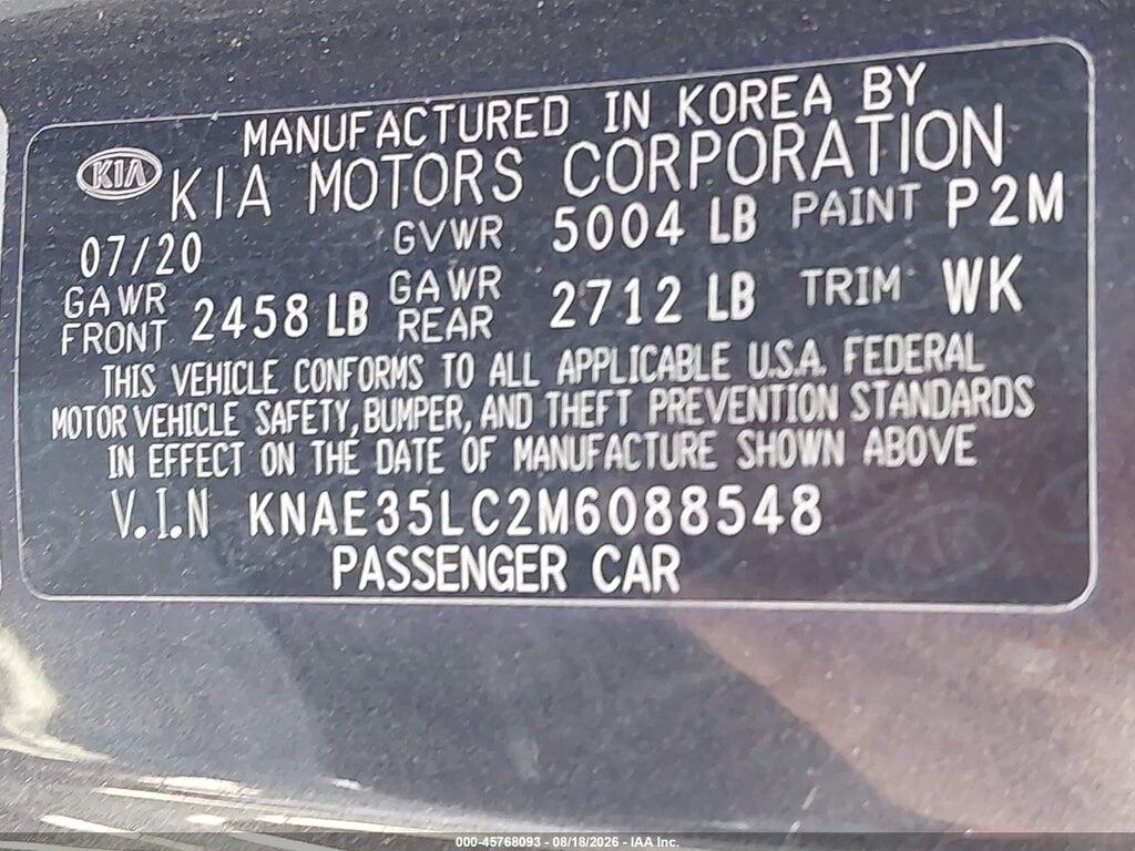 KNAE35LC2M6088548 2021 KIA STINGER photo no. 9