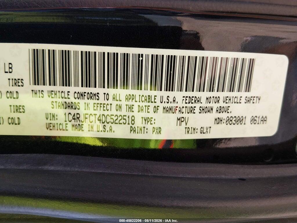 1C4RJFCT4DC522518 2013 JEEP GRAND CHEROKEE photo no. 9