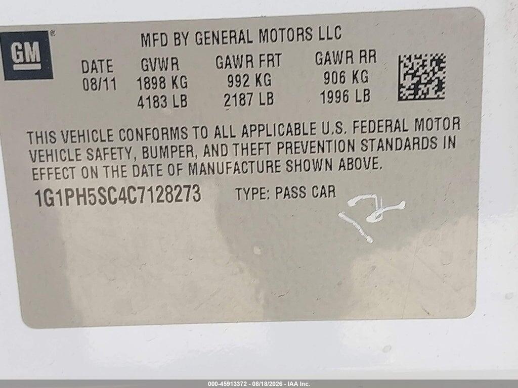 1G1PH5SC4C7128273 2012 CHEVROLET CRUZE photo no. 9