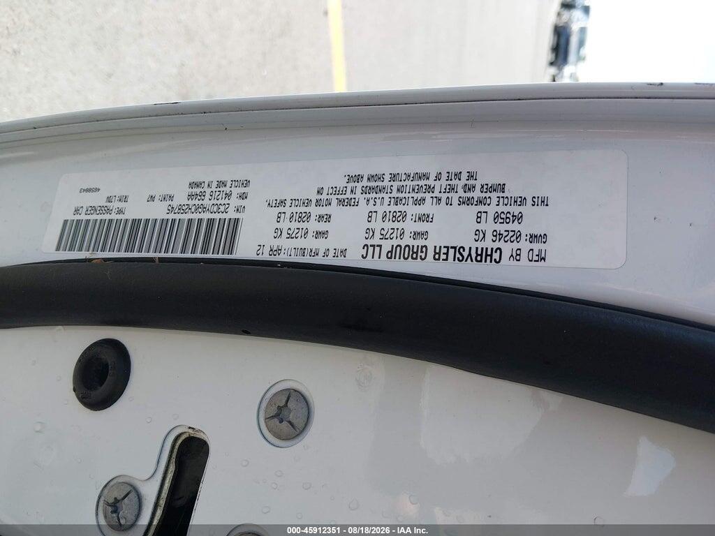 2C3CDYAG0CH258745 2012 DODGE CHALLENGER photo no. 9