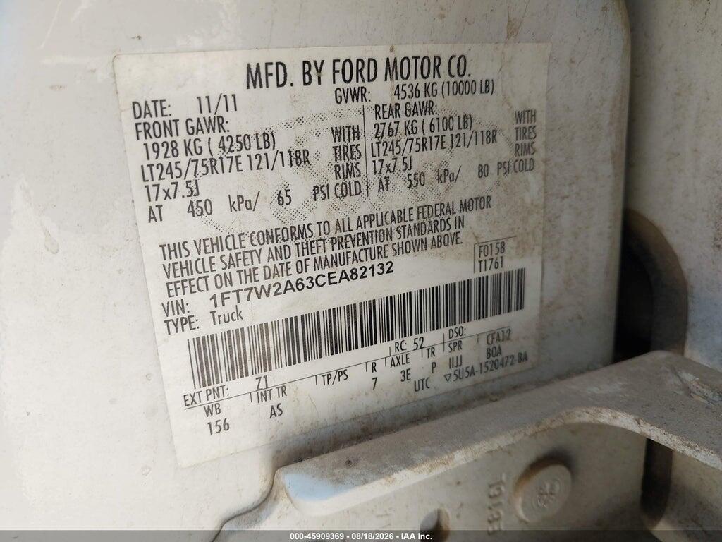 1FT7W2A63CEA82132 2012 FORD F-250 photo no. 9