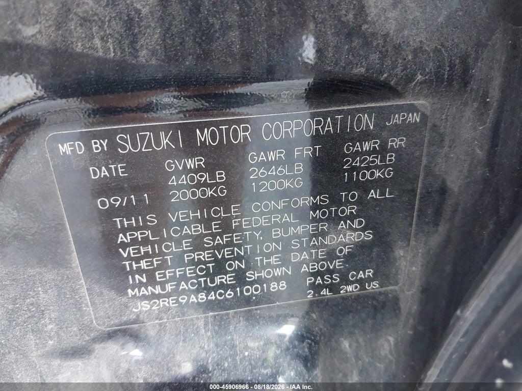 JS2RE9A84C6100188 2012 SUZUKI KIZASHI photo no. 9