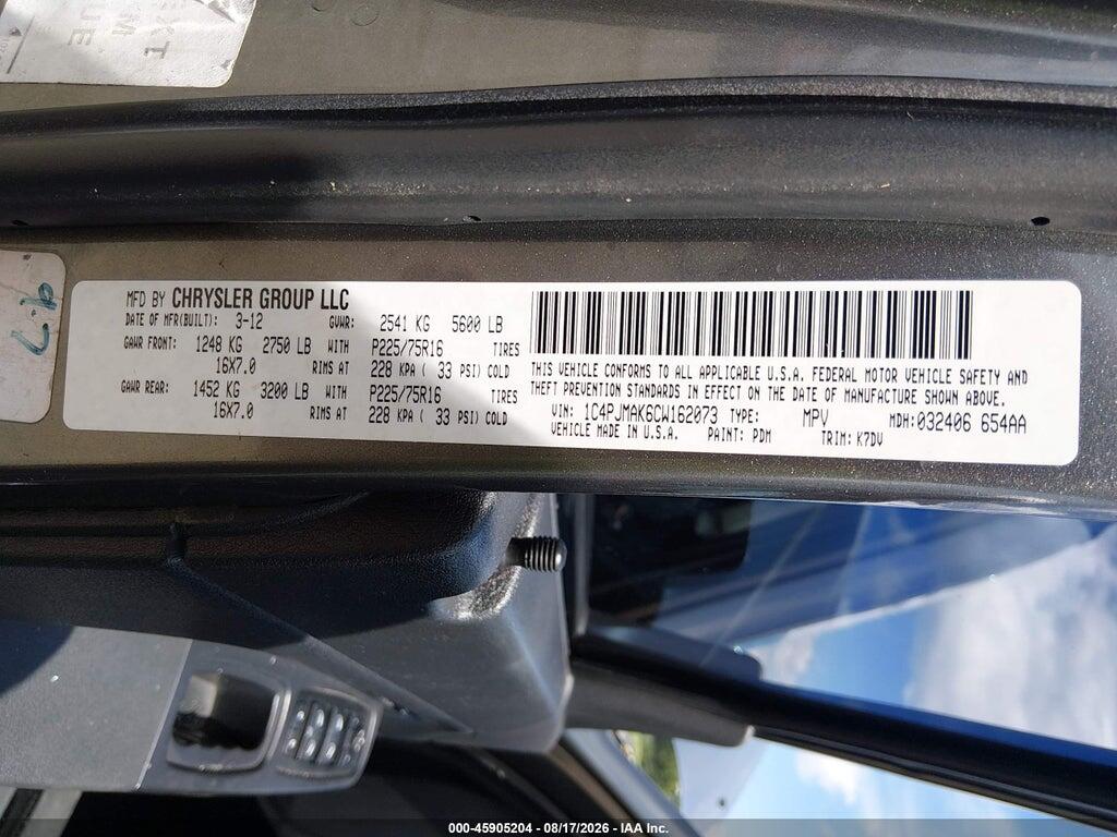 1C4PJMAK6CW162073 2012 JEEP LIBERTY photo no. 9
