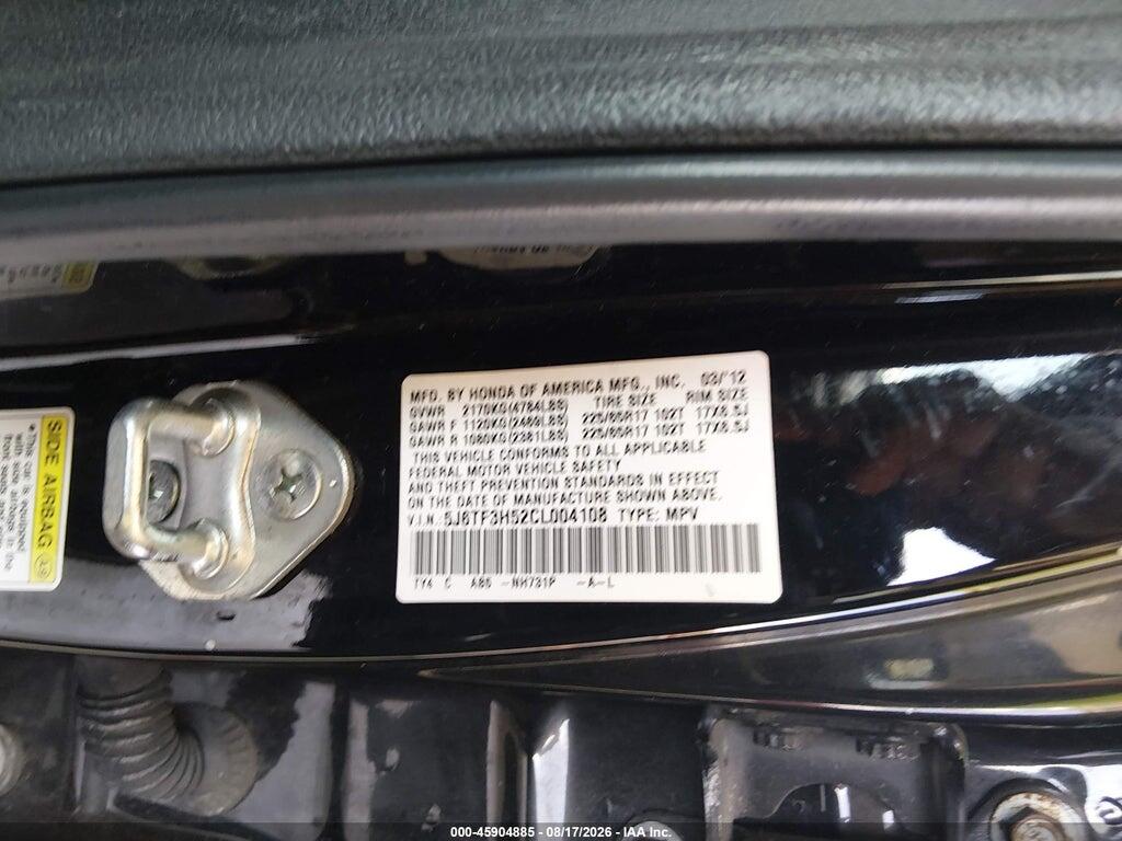5J6TF3H52CL004108 2012 HONDA CROSSTOUR photo no. 9