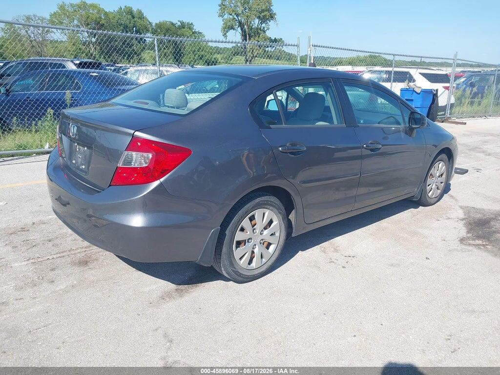 19XFB2F50CE006198 2012 HONDA CIVIC photo no. 4