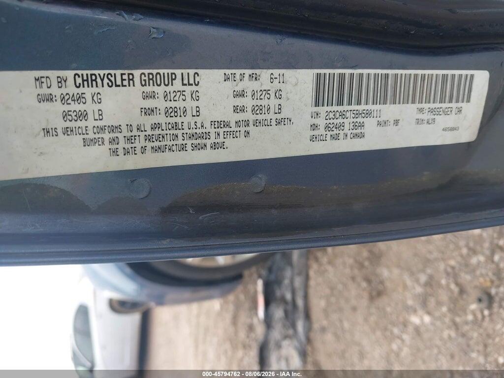 2C3CA6CT5BH580111 2011 CHRYSLER 300C photo no. 9