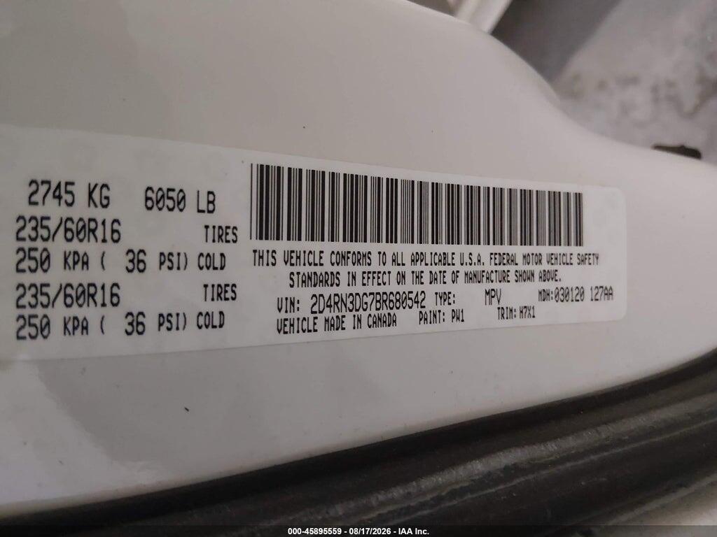 2D4RN3DG7BR680542 2011 DODGE GRAND CARAVAN photo no. 9