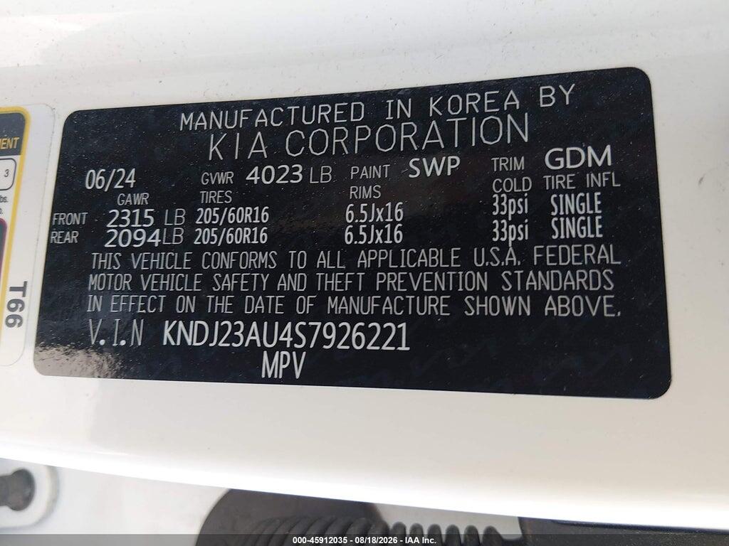 KNDJ23AU4S7926221 2025 KIA SOUL photo no. 9