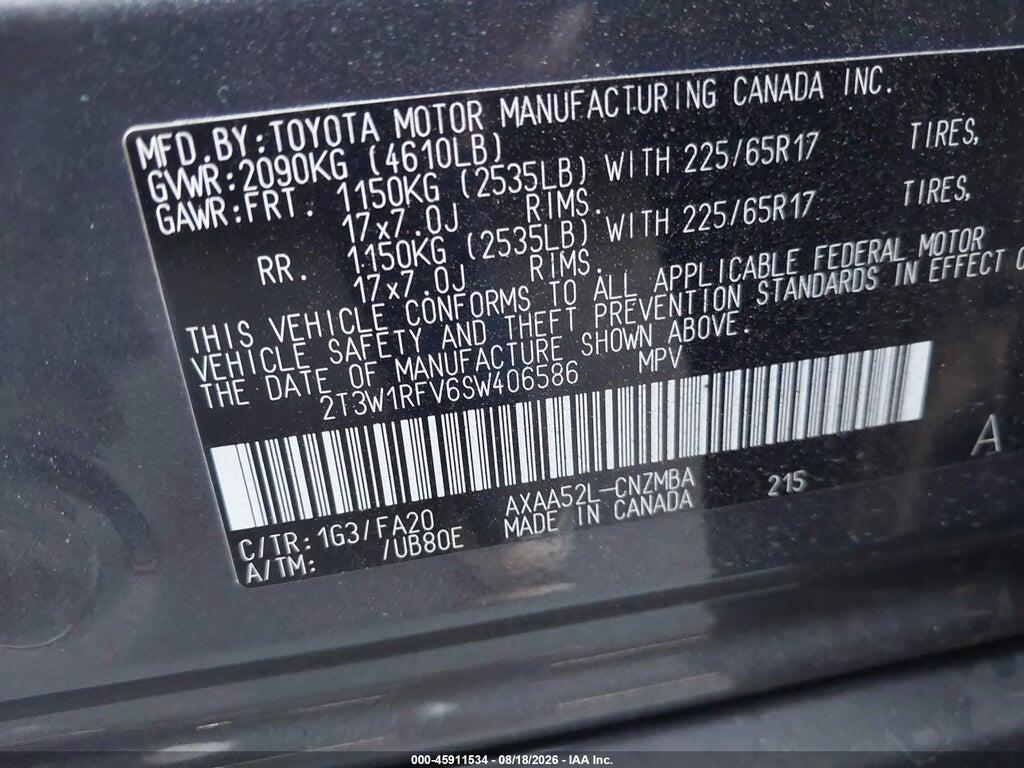 2T3W1RFV6SW406586 2025 TOYOTA RAV4 photo no. 9
