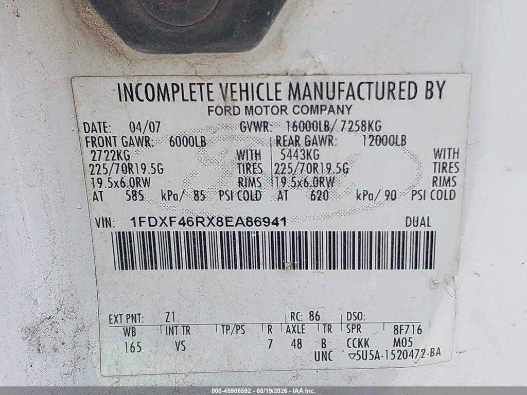 1FDXF46RX8EA86941 2008 FORD SUPER DUTY F-450 DRW photo no. 8