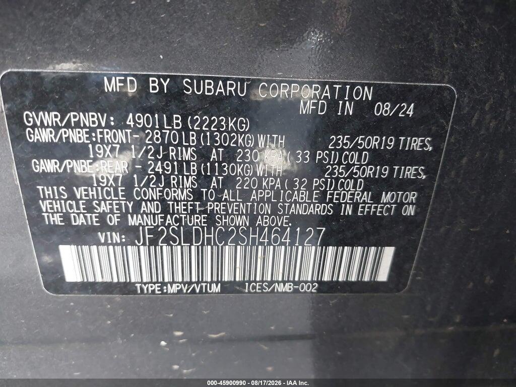 JF2SLDHC2SH464127 2025 SUBARU FORESTER photo no. 9