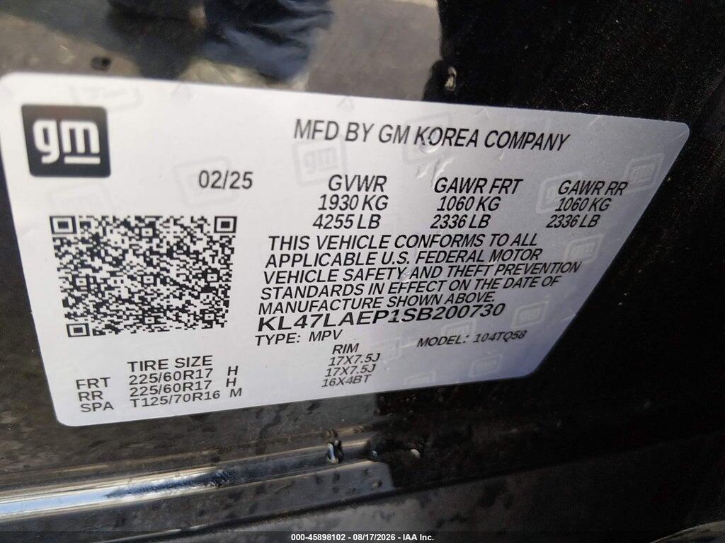KL47LAEP1SB200730 2025 BUICK ENVISTA photo no. 9