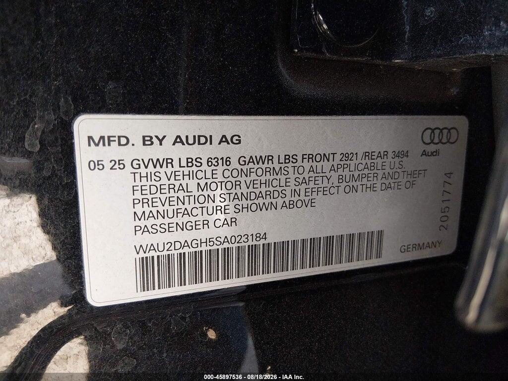 WAU2DAGH5SA023184 2025 AUDI A6 E-TRON photo no. 9