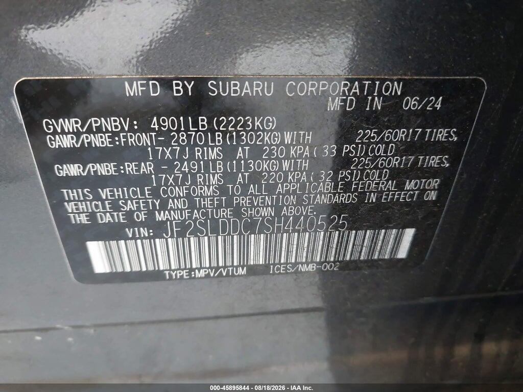 JF2SLDDC7SH440525 2025 SUBARU FORESTER photo no. 9