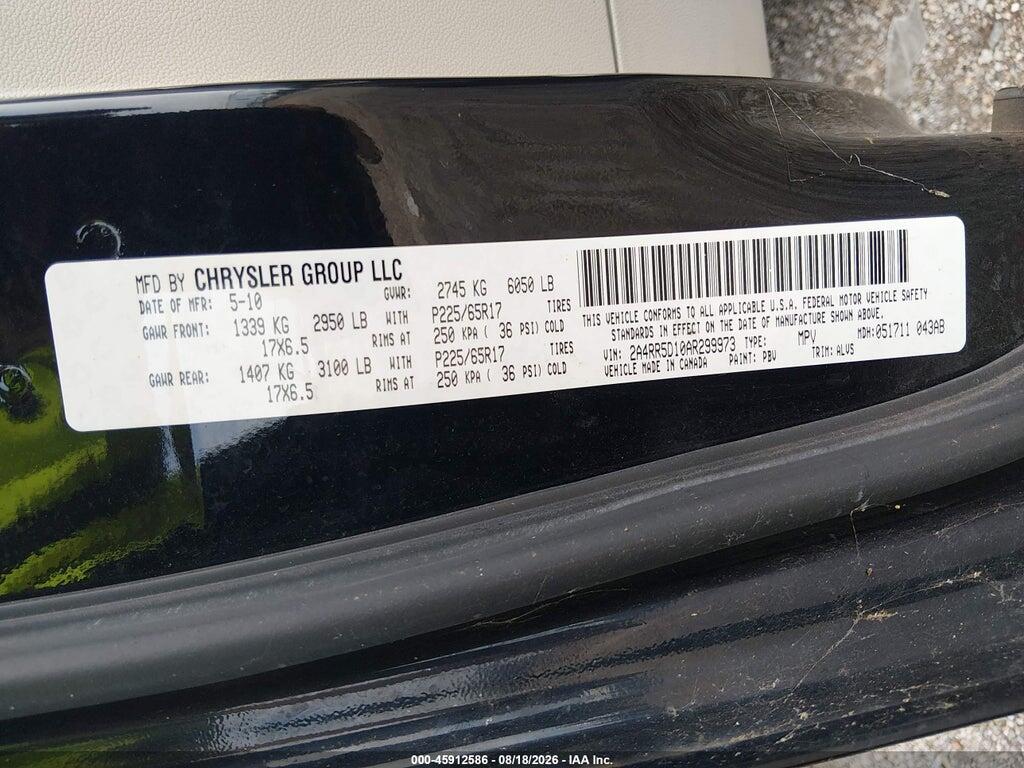 2A4RR5D10AR299973 2010 CHRYSLER TOWN & COUNTRY photo no. 9