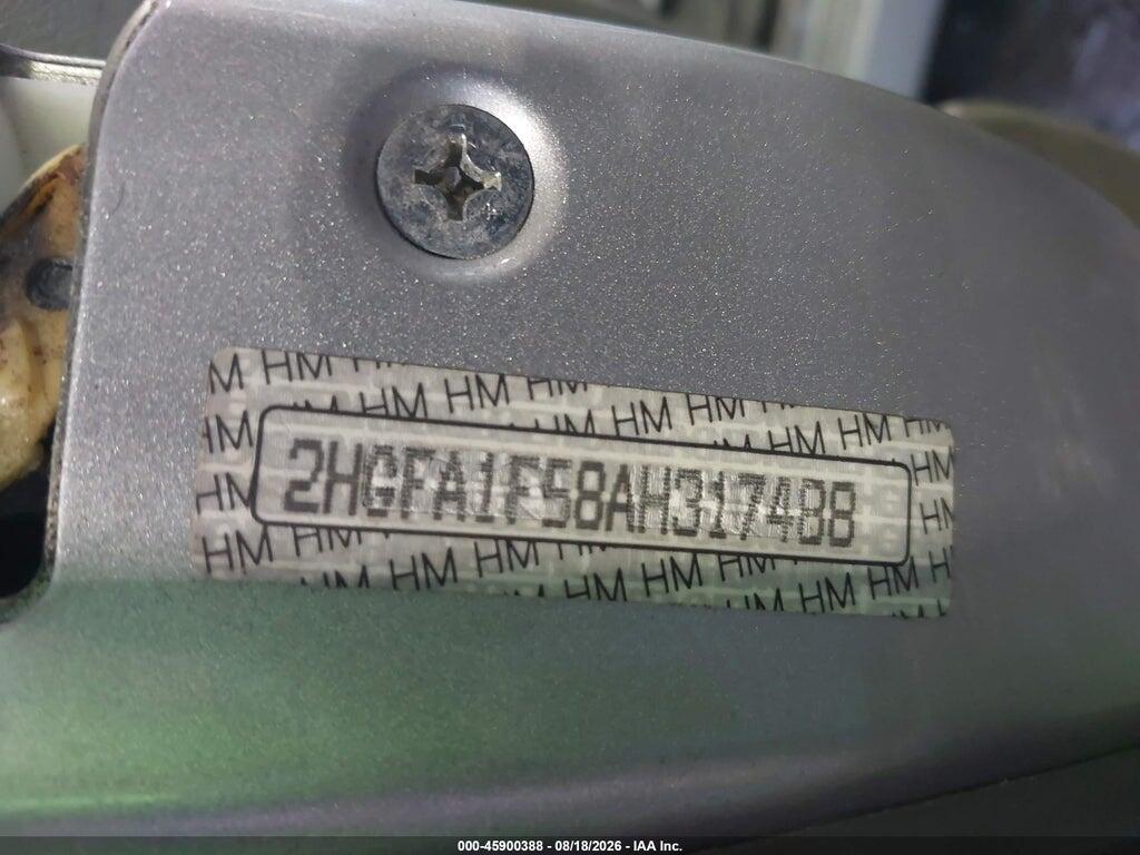 2HGFA1F58AH317488 2010 HONDA CIVIC photo no. 9