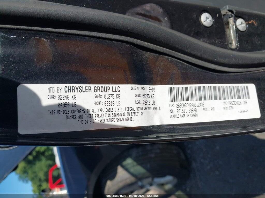 2B3CA3CV7AH312432 2010 DODGE CHARGER photo no. 9