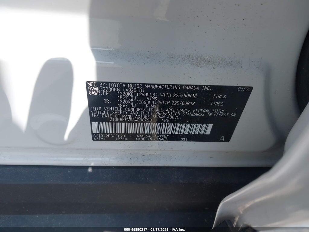 2T3E6RFV6SW088790 2025 TOYOTA RAV4 HYBRID photo no. 9