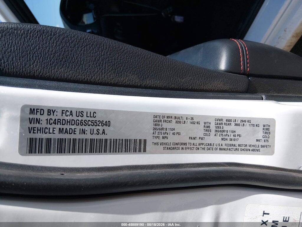 1C4RDHDG6SC552640 2025 DODGE DURANGO photo no. 9