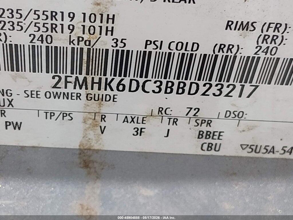2FMHK6DC3BBD23217 2011 FORD FLEX photo no. 9