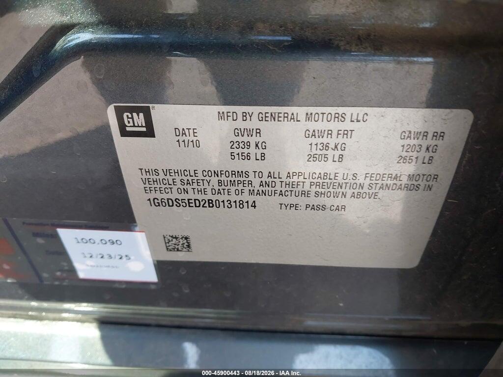 1G6DS5ED2B0131814 2011 CADILLAC CTS photo no. 9