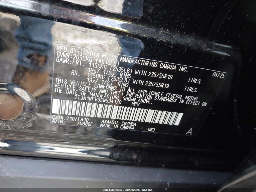 2T3A1RFV9SW534170 2025 TOYOTA RAV4 photo no. 9