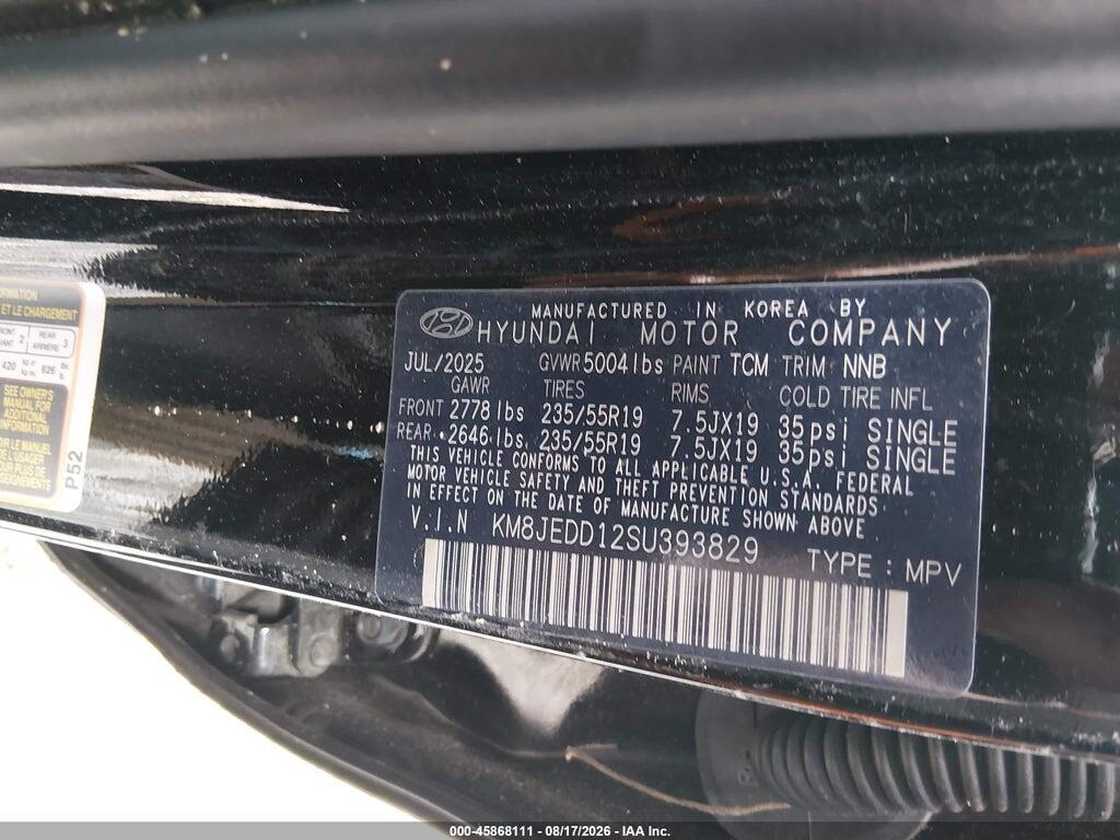 KM8JEDD12SU393829 2025 HYUNDAI TUCSON HYBRID photo no. 9