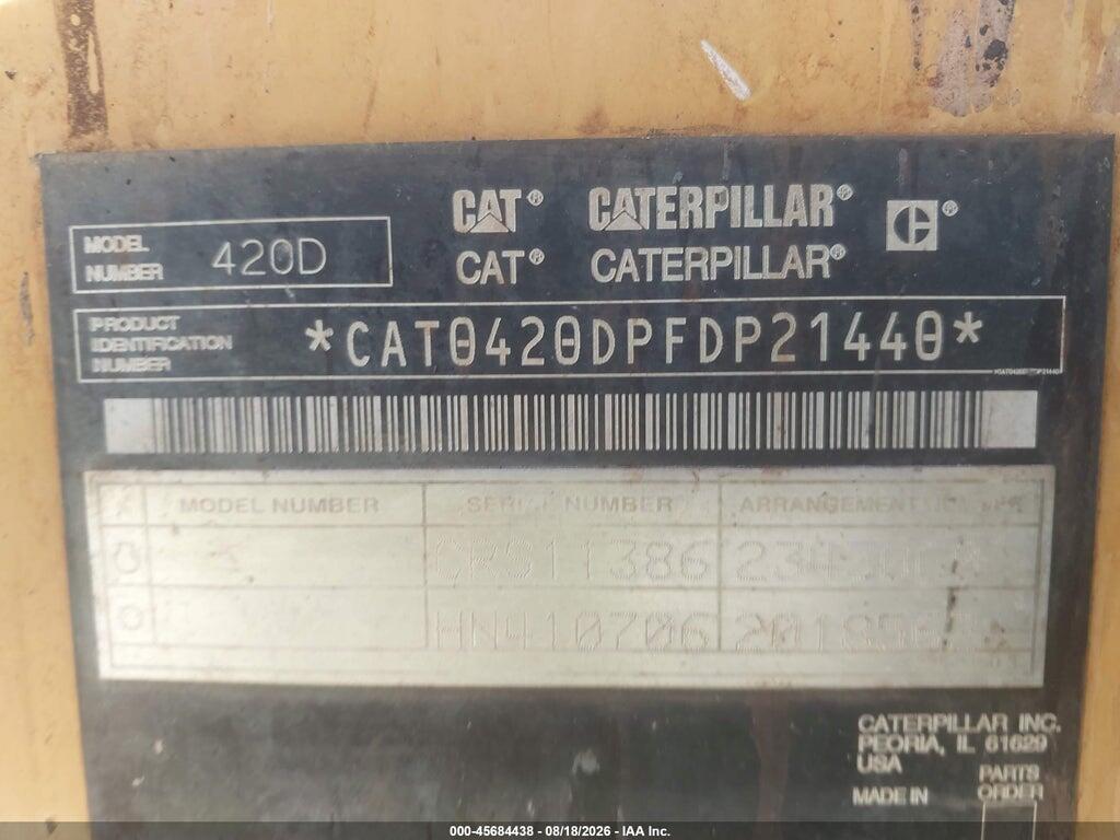 CAT0420DPFDP21440 2004 CATERPILLAR 420D photo no. 9