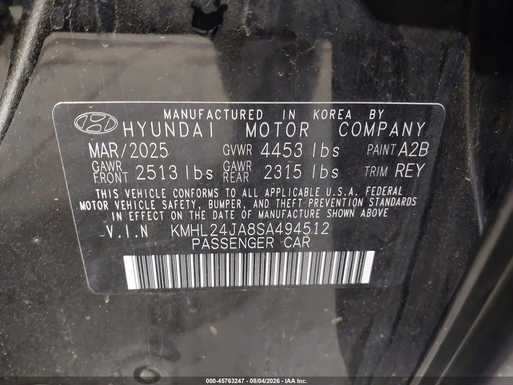 KMHL24JA8SA494512 2025 HYUNDAI SONATA photo no. 9