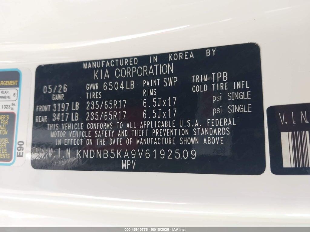 KNDNB5KA9V6192509 2027 KIA CARNIVAL photo no. 9