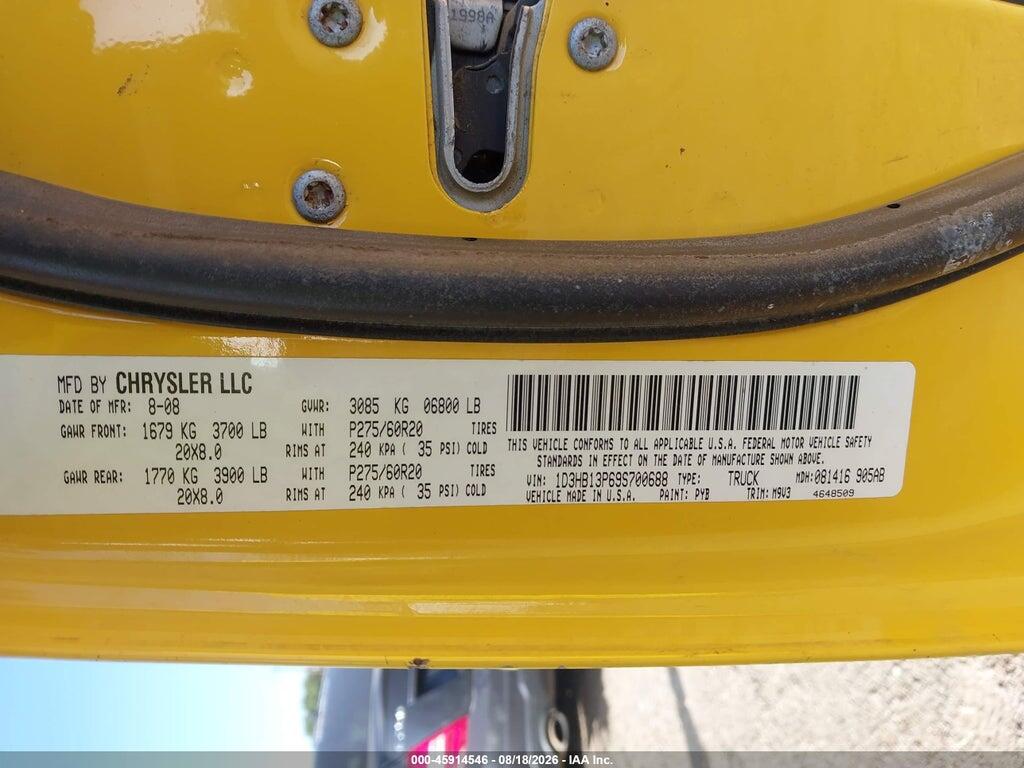 1D3HB13P69S700688 2009 DODGE RAM 1500 photo no. 9