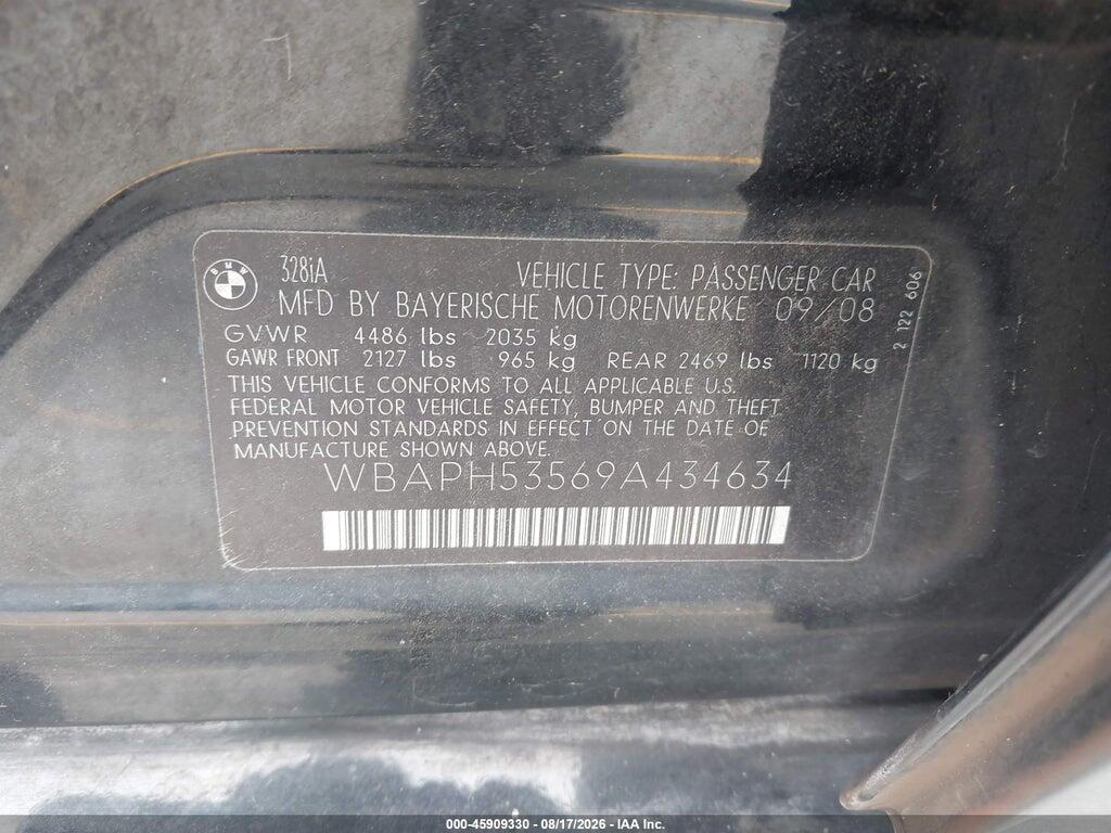 WBAPH53569A434634 2009 BMW 328I photo no. 9