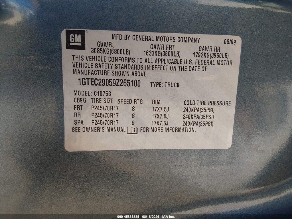 1GTEC29059Z265100 2009 GMC SIERRA 1500 photo no. 9