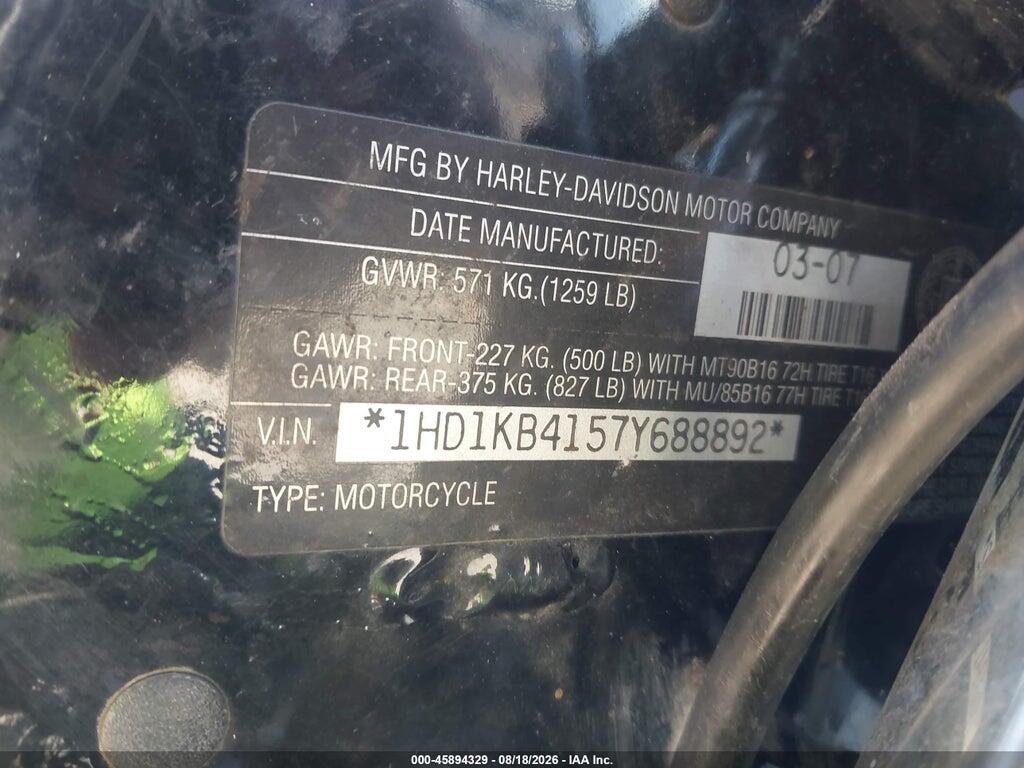 1HD1KB4157Y688892 2007 HARLEY-DAVIDSON FLHX photo no. 10