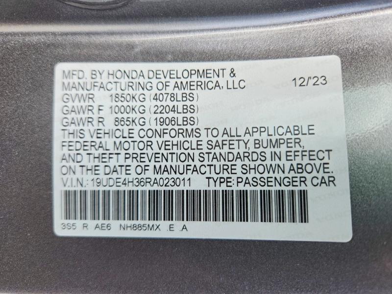 19UDE4H36RA023011 2024 ACURA INTEGRA photo no. 12