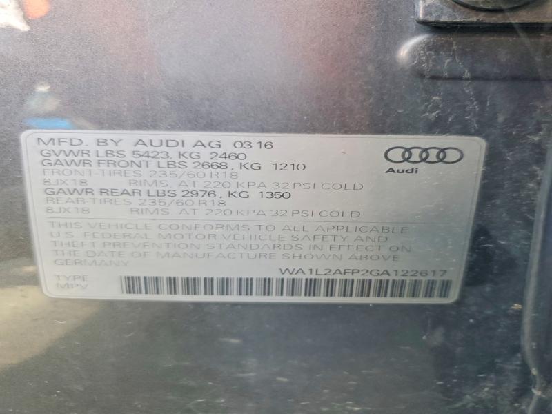 2016 AUDI Q5 PREMIUM PLUS — Фото 13 из 13