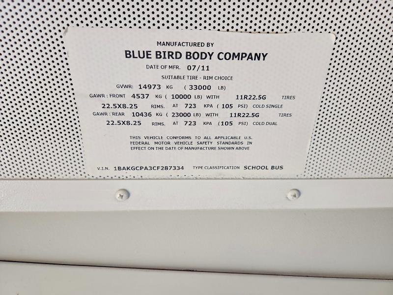 2012 BLUEBIRD VISION - SCHOOL BUS — Фото 10 из 10