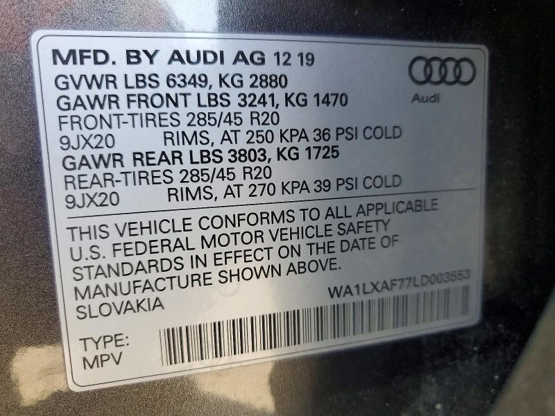 2020 AUDI Q7 PREMIUM PLUS — Фото 13 из 13