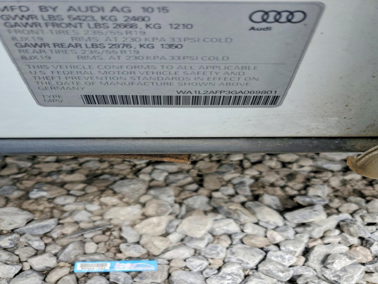 2016 AUDI Q5 PREMIUM PLUS — Фото 13 из 13