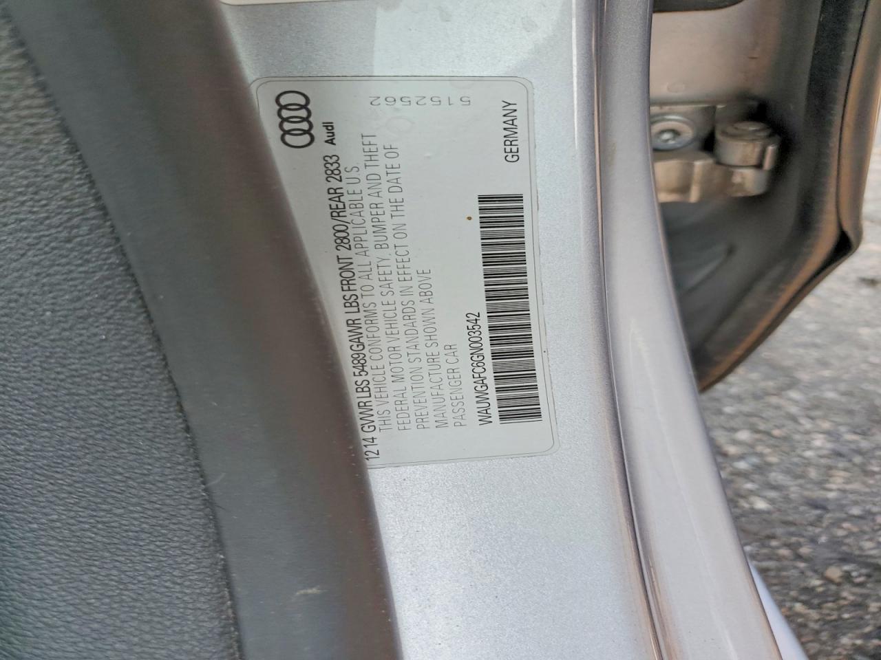 2016 AUDI A7 PREMIUM PLUS — Фото 12 из 12