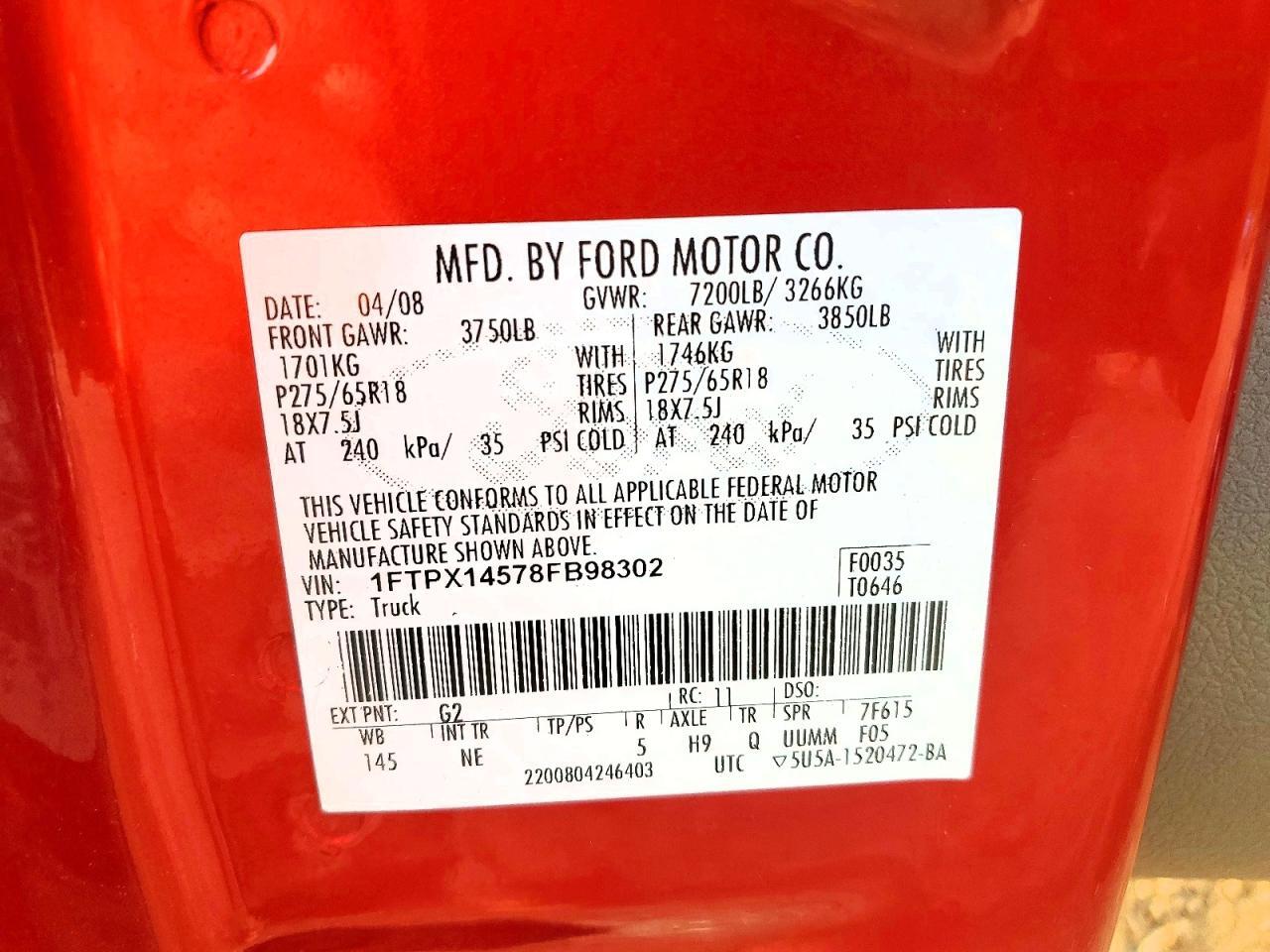 2008 FORD F150 — Фото 12 из 12