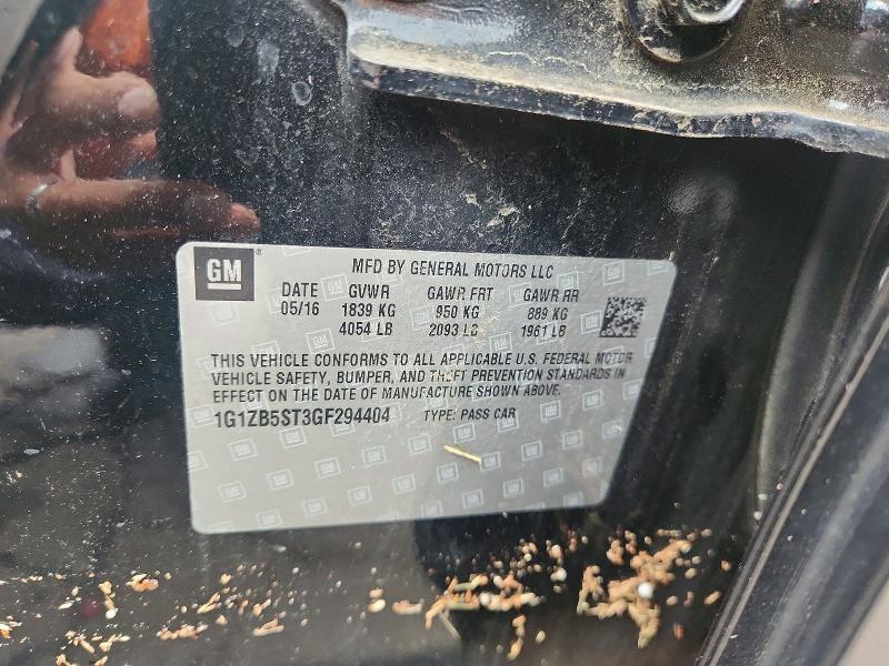1G1ZB5ST3GF294404 2016 CHEVROLET MALIBU photo no. 12