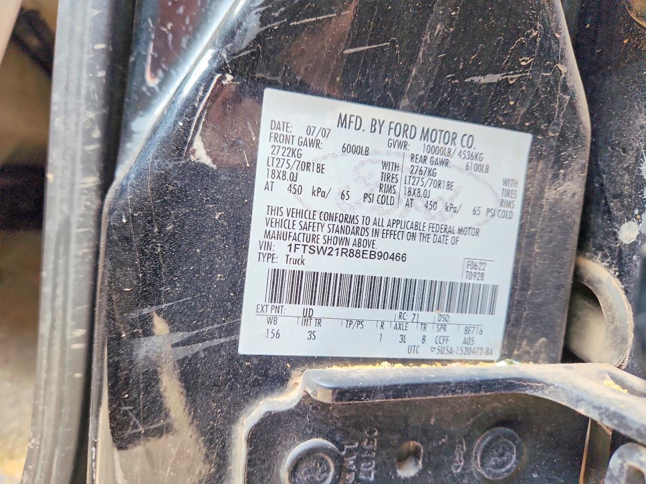 2008 FORD F250 SUPER DUTY — Фото 12 из 12