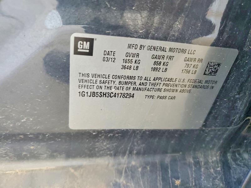 2012 CHEVROLET SONIC LS — Фото 12 из 12