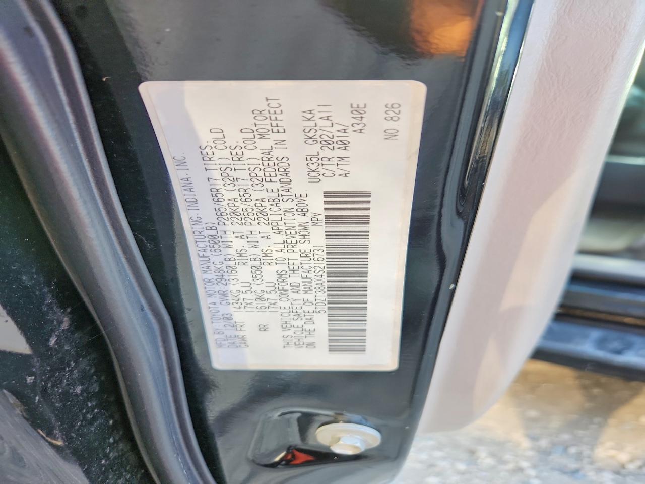 2004 TOYOTA SEQUOIA LIMITED — Фото 14 из 14